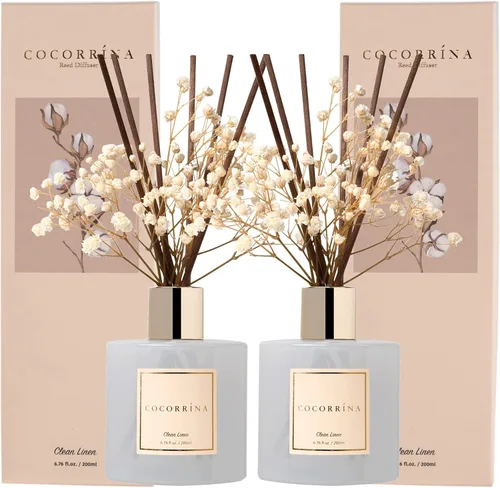 Vista 26 de Cocorrína Juego de difusor de varillas - Difusor perfumado de rosa satinada con varillas para el hogar, difusor de varillas para decoración
