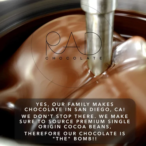 Vista 2 de Rad Chocolate Chocolate con leche vegano y azúcar de coco, paquete de 3, certificado orgánico, sin gluten y soja, apto para paleo