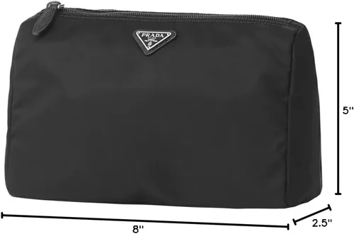 Vista 8 de Prada Vela Nylon Beauty Bag Estuche de maquillaje cosmético - Negro
