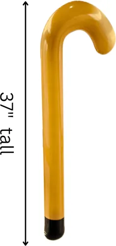 Vista 3 de 4E's Novelty Bastón inflable de anciano – Bastón inflable con muleta de bastón inflable, disfraz de anciano para el día de la escuela, accesorios