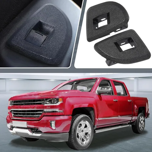 Vista 7 de X AUTOHAUX Par de biseles para interruptor de ventana trasera, lado del conductor y del pasajero para Chevrolet Silverado para GMC Sierra 1500
