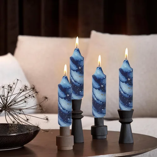 Vista 69 de Velas de hechizo blanco de 5 pulgadas, velas cortas cónicas de vigilia, velas de campanilla, 4 unidades para oración y meditación de fe religiosa