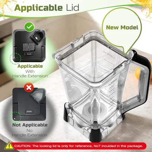 Vista 3 de Jarra de repuesto para licuadora de 72 onzas compatible con licuadora Ninja BN751 Professional Plus, piezas de repuesto de jarra trituradora XL