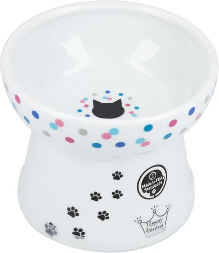 Vista 12 de Necoichi Cuenco elevado de comida para gatos sin estrés, elevado, prevención de reflujo, apto para lavavajillas y microondas, vendedor número 1