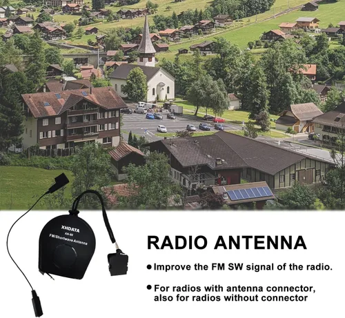 Vista 3 de XHDATA AN-80 Antena de carrete de onda corta FM SW Antena externa de látigo para mejorar la recepción de señal adecuada para radio FM SW