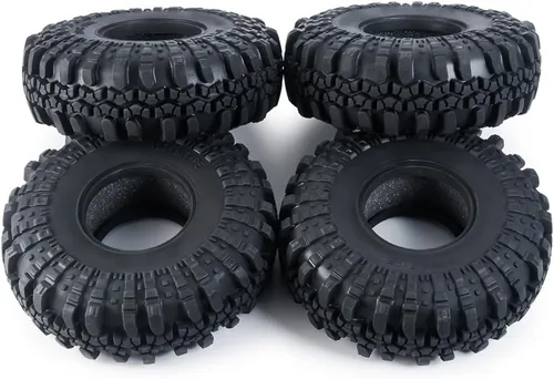 Vista 7 de RCLIONS 4 neumáticos de goma de 2.2 pulgadas con inserto de espuma para 1/10 RC Crawler Car Axial Wraith RR10 SCX10 TRX4
