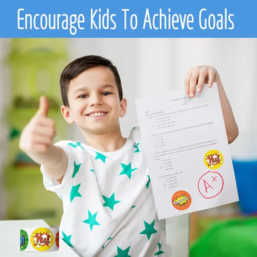 Vista 6 de 1000 calcomanías de incentivo de superhéroe, 12 diseños únicos por rollo, calcomanías de premio de clase para profesores, regalos motivacionales