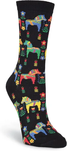 Vista 58 de K. Bell, calcetines retro varsity de lechuga para mujer Adultish (negro)