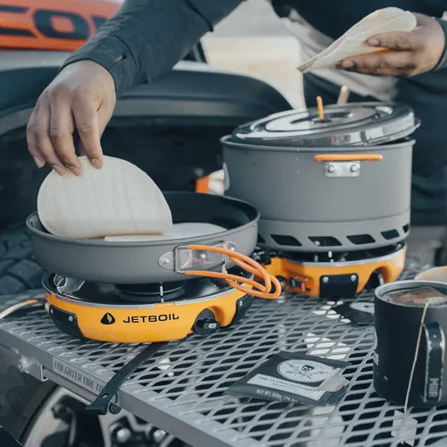 Vista 3 de Jetboil Genesis Basecamp Backpacking and Camping Stove Cooking System with Camping Cookware