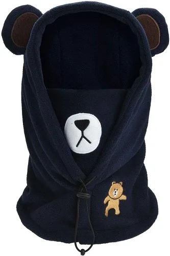 Rgslon Gorro de pasamontañas cálido y resistente al viento para niños y niñas, máscara facial de forro polar y cuello