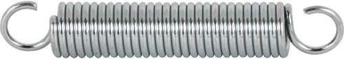 Prime-Line SP 9600 Muelle de extensión, construcción de acero para resortes, acabado niquelado, 0.035 GA x 1/4 pulg. x 1-1/2 pulgadas, apertura de