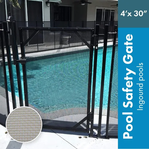 Vista 2 de WaterWarden WWG201B - Puerta de 30 pulgadas de ancho con cierre automático y extraíble, coordina con valla de seguridad infantil de 4 x 12 pies