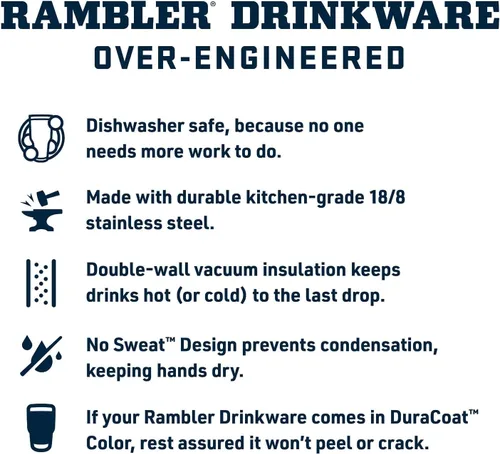 Vista 4 de YETI Rambler - Botella de acero inoxidable con aislamiento al vacío y con tapa Chug, 18 onzas, negro piedra