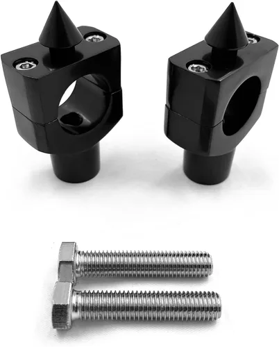 Elevador de manillar de motocicleta negro de 1.25 pulgadas / 31.25mm compatible con H-D Sportster Softail Victory cruisers [P/N: MT030-008A-1.25-BK]