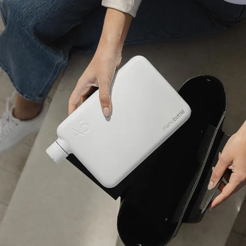 Vista 2 de memobottle A5 acero inoxidable BLANCO