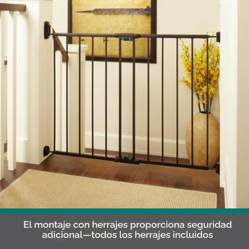 Vista 2 de MyPet Puerta para mascotas Windsor: puerta para perros de 28.68" - 47.85" de ancho. Soporte de hardware, puertas para perros para la casa, puerta