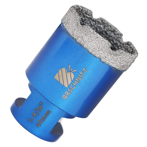 Vista 56 de Broca de núcleo de diamante de 1/4 de pulgada para baldosas de porcelana, cerámica, mármol, granito, perforación, 2 piezas de sierra de diamante
