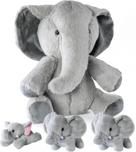 Vista 10 de PREXTEX Juguetes de peluche de cocodrilo con 3 animales de peluche de cocodrilo para bebés, cremalleras de cocodrilo, 3 pequeños cocodrilos