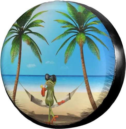 Vista 7 de Dujiea Bass Fish - Cubierta de neumático de repuesto con orificio para cámara de respaldo, cubierta universal de rueda y protector de neumáticos