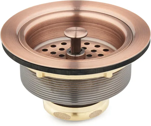 Vista 16 de Signature Hardware 482758 Colador de cesta de 4-1/2" con cordal - Latón envejecido