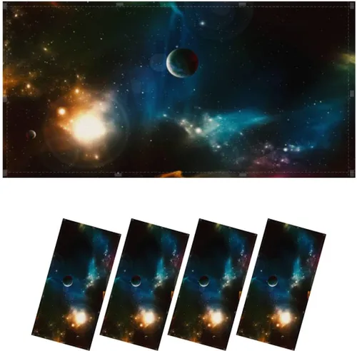Vista 8 de Paquete de 6 cubiertas de luz fluorescente para luz de techo, filtros de luz de estrellas para aula, oficina, hogar, cubierta de luz magnética