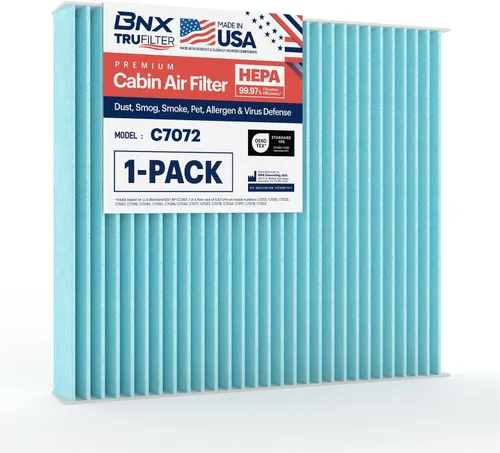 Vista 16 de BNX TruFilter C7001 - Filtro de aire de cabina HEPA, 99.97 %, compatible con Chevrolet: Avalanche, Silverado, Suburban, Tahoe; compatible