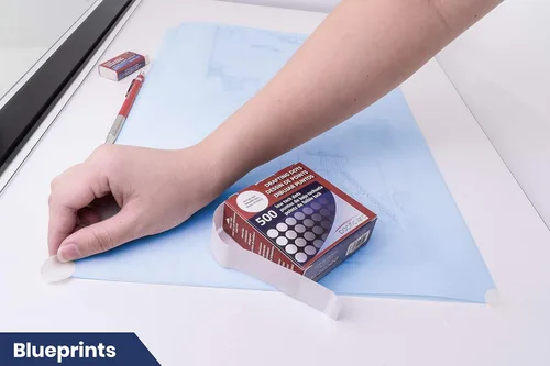 Vista 6 de Pacific Arc Puntos de dibujo profesionales en blanco 7/8 ", rollo de 500 puntos por caja