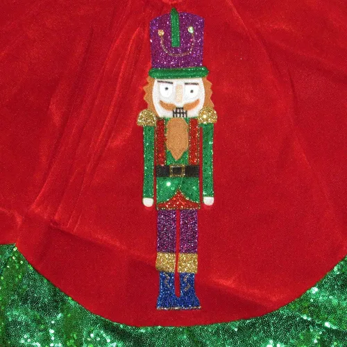 Vista 3 de Kurt S. Adler, Inc. TS0212 Kurt Adler 48" Velvet Nutcracker Treeskirt