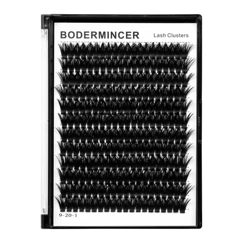 Vista 5 de Bodermincer 7D/10D/20D/30D/40D/50D/60D/80D/100D Rizo D, 240 unidades, extensiones de pestañas postizas, individuales y en racimo, pestañas falsas