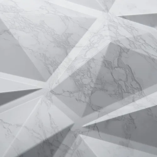 Vista 9 de Art3d Textures - Paneles de pared 3D con diseño de diamante de mármol blanco brillante para decoración de pared interior, paquete de 12 azulejos