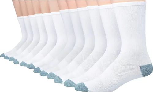 Hanes mens Men's Socks, X-temp Lightweight Socks, Crew and Ankle, 12-pack