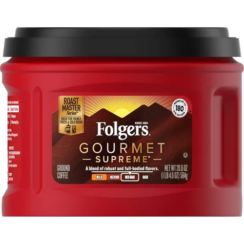 Vista 14 de Café molido Folgers Coffeehouse Blend, tostado medio-oscuro, 9.6 onzas
