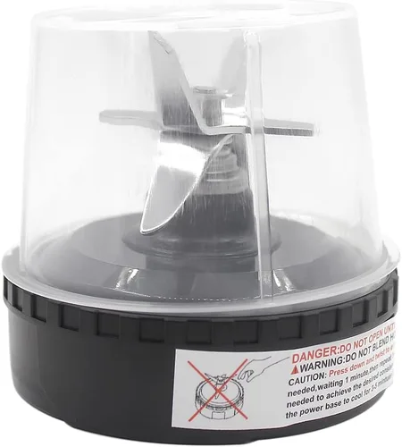 Vista 2 de Anbige Cuchilla de repuesto con vaso de 16 onzas, compatible con accesorios de licuadora Ninja para Ninja BL660 BL770 BL740 BL771 BL773CO (6 aletas)