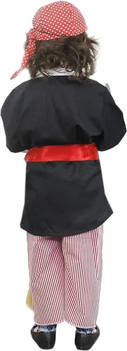 Vista 4 de Blue Panda Disfraz de pirata para niños 13 piezas