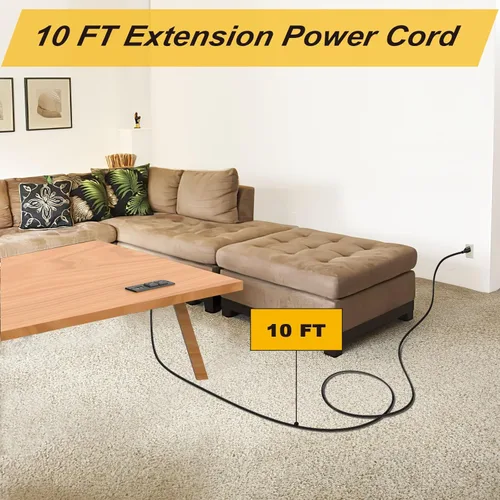 Vista 4 de Kungfuking Pasacables de Alimentación de Escritorio Regleta de Alimentación Empotrada para Conferencias en Toma de Corriente de Escritorio 2