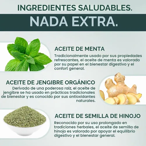 Vista 5 de Maxi Health® Cápsulas de aceite de menta con jengibre e hinojo