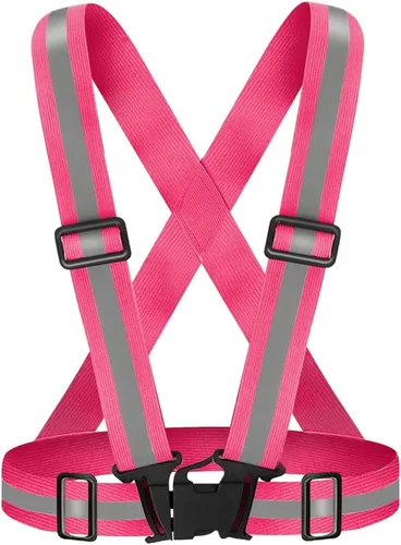 Vista 16 de High Visibility Reflective Vest Safety Vest Running Reflective Gear Adjustable Reflective Vest for Walking,Jogging,Hiking,Night Cycling