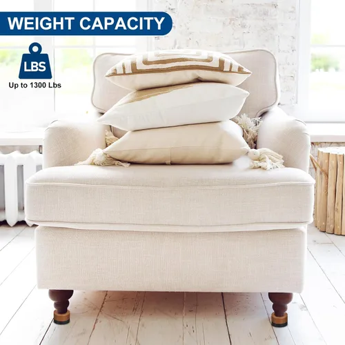 Vista 6 de uxcell Juego de 4 elevadores redondos para muebles, altura de 1.97 pulgadas, elevadores de cama ajustables para marco de cama, mesa, escritorio