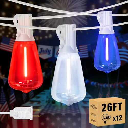 Vista 23 de Cadena de luces de Navidad ultrabrillantes, mini luces amarillas de 100 unidades y 19.6 pies de largo, UL listadas, bombilla incandescente