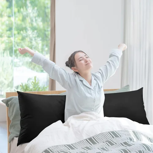 Vista 7 de Utopia Bedding Almohada de cuerpo completo para adultos (negro, 20 x 54 pulgadas), relleno de almohada largo para dormir, ideal para dormir de lado