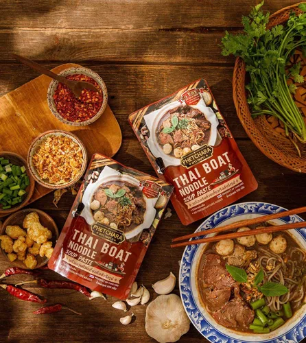 Vista 3 de Pasta de sopa de fideos Thai Boat