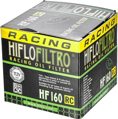 Vista 3 de HiFloFiltro HF160RC Black RC Filtro de aceite de alto rendimiento premium, individual