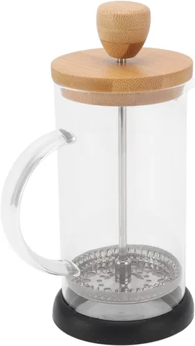 Vista 6 de flexman Cafetera de prensa francesa, vidrio de borosilicato de alta temperatura, acero inoxidable, prensa francesa para el hogar, oficina, al aire