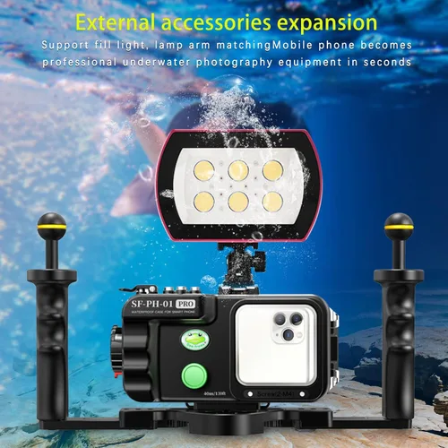 Vista 3 de Sea frogs Carcasa impermeable para teléfono compatible con iPhone y Android Molile IPX8 131.2 ft/130 pies, profundidad máxima de buceo, funda