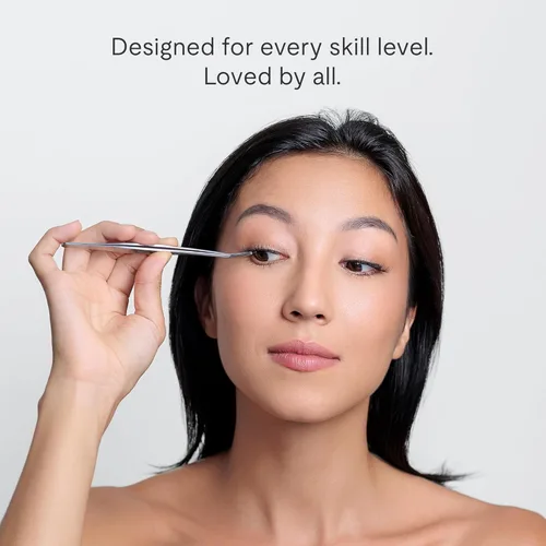 Vista 8 de Extensiones de pestañas Silly George de tamaño único Pop-On - Kit de racimo de pestañas falsas pre-pegadas DIY de 1 paso, extensiones de aspecto