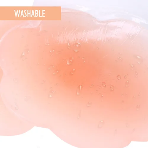 Vista 8 de MUQU Cubierta para pezones con elevación, pasteles, levantamiento de senos, reutilizable, no visible, cubierta de pezón, silicona adhesiva