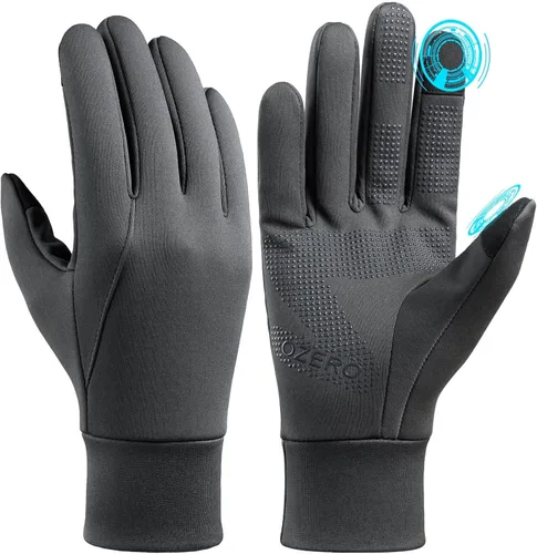 OZERO Winter Touchscreen Gloves for Men Warm Running Gloves Windproof Water Resistant - Lightweight Thermal Glove for Hiking Cycling Driving