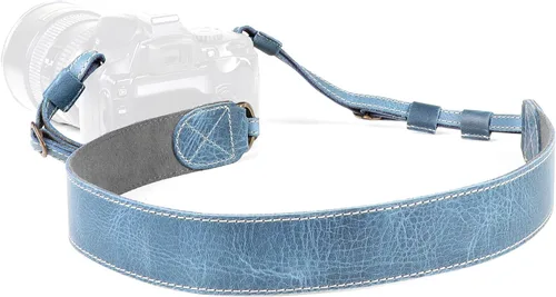 Vista 16 de MegaGear SLR, Correa de Cuero Genuino para Hombro o Cuello de la Serie Sierra para Cámara DSLR, Negro