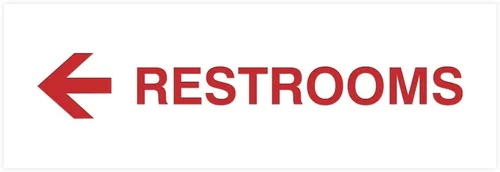 Vista 14 de Signs ByLITA Basic Restrooms - Letrero direccional para pared o puerta (negro), pequeño (paquete de 1)