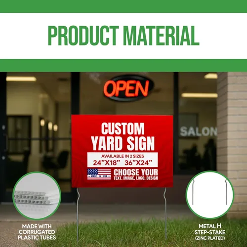 Vista 6 de BCB Print - Insertos de letrero personalizados con marco A - Paneles de plástico duraderos y resistentes a la intemperie Insertos de impresión